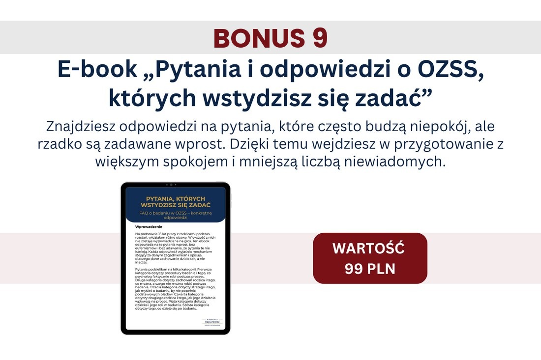 Bonus 9 – E-book Pytania i odpowiedzi o OZSS, których wstydzisz się zadać (wartość 99 PLN)